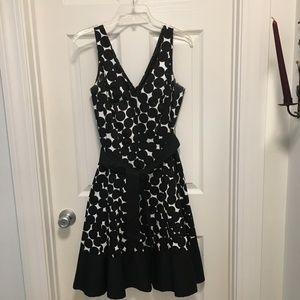 polka dot sleeveless cocktail dress
